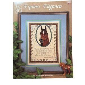 Pegasus Originals Equine Elegance Horse Cross Stitch Pattern Churchill Quote VTG